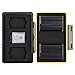 XQD Card Holder & Camera Battery Case for 3 XQD Cards + 2 Camera Batteries ≤59x39x20mm fits Nikon EN-EL15 EN-EL15a EN-EL15b on Z6 Z7 D850 D7500 D810A D810 D800 D800E D750 D610 D500 D7200 D7100 D7000