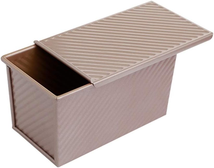 ZHANGXIAO Loaf Tin, Sturdy Carbon Steel Not Sticky With Slider Baking Tool Used For Square Bread Cake (Color : B)