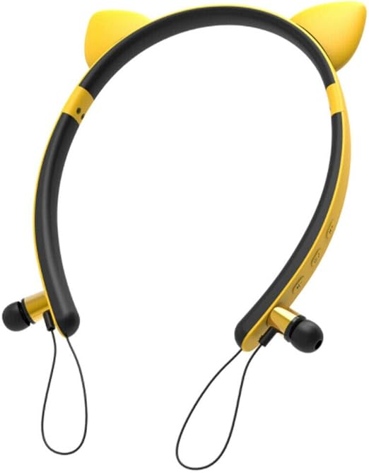 Amazon Co Jp Gzlmmy ワイヤレスbluetoothイヤホン ヘッドセット ネックバンド 女の子用 4 2磁気耳栓 ステレオスポーツヘッドホン コスプレ 猫耳 ゲーム用ヘッドセット マイク内蔵 イエロー Lczw 29 家電 カメラ