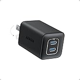 Anker Nano Charger, 47W 2 Port Compact Foldable GaN USB C Charger for iPhone 17/16/15, Galaxy, Pixel, Compatible with MagSafe