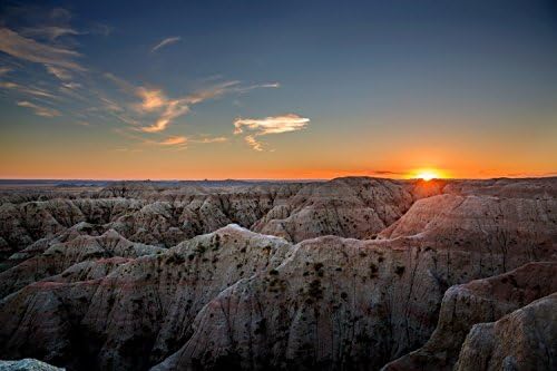 Western Photography Print (Not Framed) Picture of Scenic Sunset Over Badlands National Park South Dakota Great Plains Wall Art Nature Decor 4x6 to 40x60