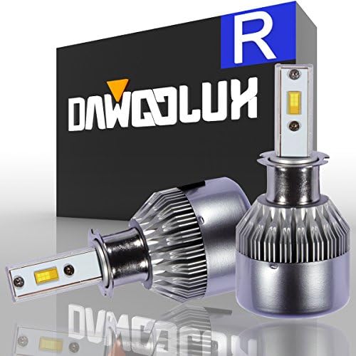 DawooLux H3 72W 7600LM 6000K LED Fog Light Bulbs Kits-Philips Flip Chips/Adjustable Beam