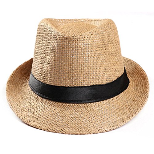 image for ShenPourtor_Hat ShenPourtor Women/Men's Summer Cool Short Brim Straw F