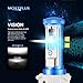 MOSTPLUS 10,000lm 6000K LED Headlight Conversion Kit H13 (9008) Hi/Lo Beam Bulbs 50W 5,000lm Per Bulb-Cool White (XHP50 + XM-L2) with 3 Year Warranty