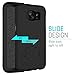 Galaxy S7 Edge Case: Stalion® Secure Shell & Belt Clip Holster Combo with Kickstand (Jet Black) 180° Degree Rotating Locking Swivel + Shockproof Protection