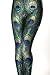 QZUnique Women's Classic Retro Printed Pattern Ankle Length Elastic Tights Leggings