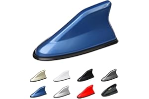 WELCAPAC Car Shark Fin Antenna Cover, Roof Aerial Base AM/FM Radio Signal for Car SUV Truck, Vehicle Shark Size 6.3 * 3 * 2.7 Inch Measure if it can Cover The Old Antenna (Blue)
