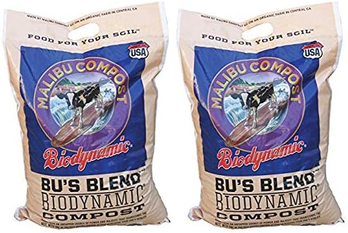 Malibu Compost 100507245 Bu's Blend Biodynamic Compost 12qt, 12 Quart, Brown/A (Тwo Рack)