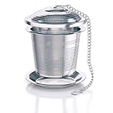 Deluxe Tea Infuser for Loose Leaf Tea. Single or Multi Cup Stainless Steel Strai