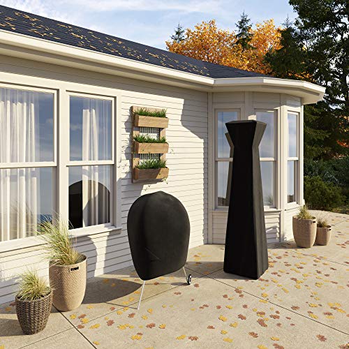 Amazon Basics Outdoor Pyramid Stand Up Patio Heater Cover, Black