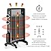 TURBRO Arcade HR1015 Electric Mica Heater 1500W, ETL & CA Prop 65 Certified Micathermic Flat-Panel Heater with Adjustable Thermostat, Quiet for Home and Office 120V (Black)