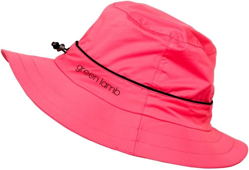 2015 Ladies Green Lamb Hush Bucket Waterproof Womens Golf Hat Cerise