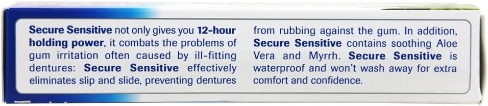 Secure Sensitive, Denture Adhesive, 1.4 Oz (40 G): Health & Personal Care