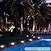 Solar Ground Lights,8 LED Disk Lights Solar Powered Waterproof Garden Pathway Outdoor in-Ground Lights with Light Sensor (Bright White 8 Packs)
