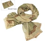 Tactical Mesh Net Camo Scarf For Wargame,Sports & Other Outdoor Activities (Desert Camo)
