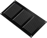 EUROPLAST 300x150mm Black Metal Air Vent Grille Cover with Insect Mesh view 3