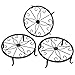 FaithLand Metal Potted Plant Stand, Pot Holder, Decorative Pot Trivet, 9 inch, Black, Set of 3