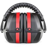 Fnova 34dB Highest NRR Safety Ear Muffs - Professional Ear Defenders for Shooting, Adjustable Ear Protection/Shooting Hearing Protector Earmuffs Fits Adults to Kids