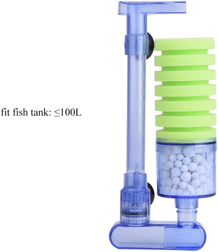 Pssopp Aquarium Filter Air pump Sponge Biochemical Oxygen Pump Aquarium Water Filter Sponge Fish Tank Filter Media for Mini Fish Tank Supplies(XY-2881) - Image 5
