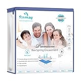 Samay - Zippered Waterproof & Bed Bug Proof Box Spring Encasement Cover - Full Size 55 x 75 Inches