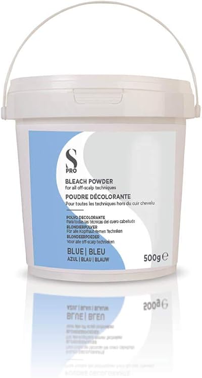 S-PRO Blue Powder Bleach 500g Dust-Free Professional Hair Lightener