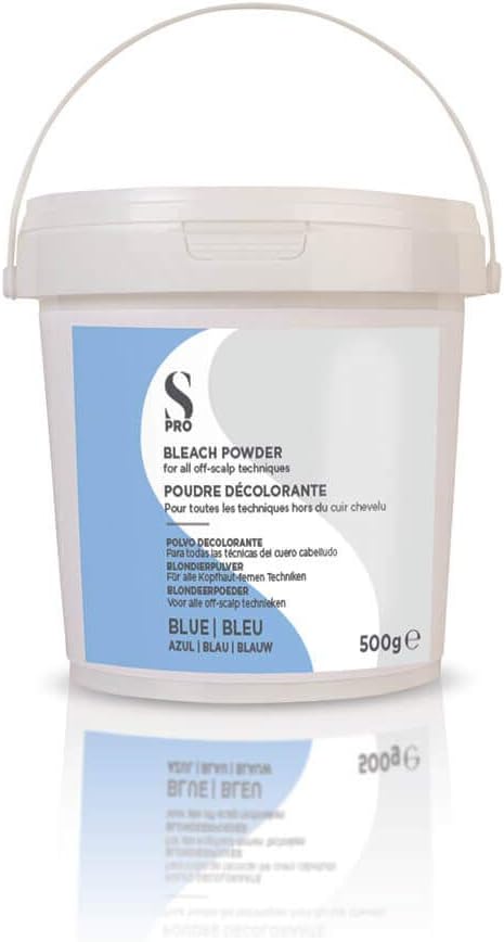 S-PRO Blue Powder Bleach 500g Dust-Free Professional Hair Lightener