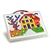 Quercetti Fantacolor Portable Large - Mosaic Pegboard with 300 Pegs - A Timeless Arrangement Game with Sturdy Carry Case for Ages 4 + (Made in Italy)