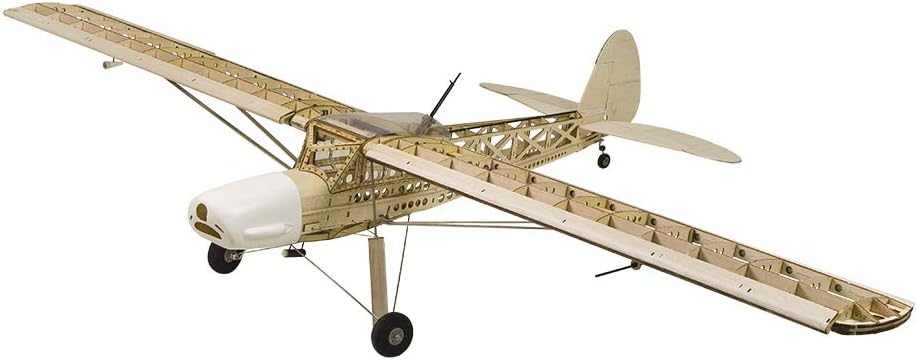 DW Hobby 63" Balsa Wood Airplane Fi156 Storch 1.6M Electric Wooden Model Aircraft KIT Need to Build; Remote Control Airplane KIT for Adults (S2102)