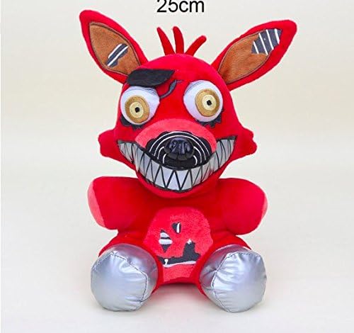 ML Warehouse 15cm/25cm Five Nights At Freddy's, Nightmare, Sister's Location, Neon Blacklight Edition Plush (25cm, Nightmare Foxy)