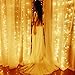 Blusow Curtain Lights 304led 9.8*9.8ft Warm White Christmas Curtain String Fairy Wedding Led Lights for Home, Garden, Holiday, Party, Outdoor Wall, Kitchen, Bathroom, Curtains, Window Decorations