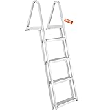 VEVOR Removable Dock Ladder 4 Steps, 350 lbs Load