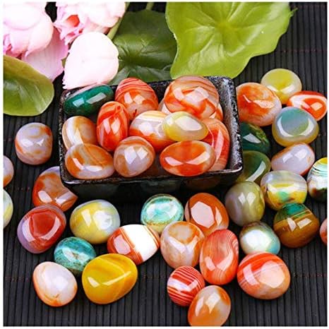 Fish Tank Ornament Pebbles Polished Gravel Rain Stone Natural Polished Mixed Color Stones, Small Decorative River Rock Stones for Aquariums, Landscaping, Vase Fillers 500g (Multi-colored)