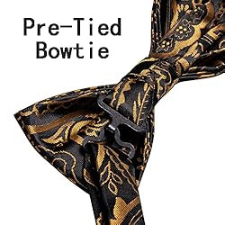 Hi-Tie Mens Suit Vest Bowtie Set Ties for Men V
