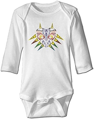 DEMOO Baby's The Legend Of Zelda LOGO Long Sleeve Clothes/Bodysuit/Climbing Clothes White