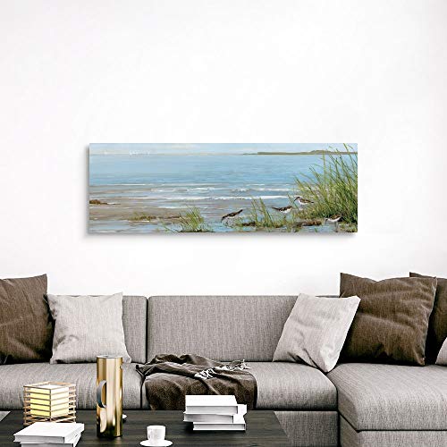 Sandpiper-Beach-Canvas-Wall-Art-Print-60x20x125 Sandpiper Beach Canvas Wall Art Print, 60"x20"x1.25"
