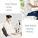 Latex Lumbar Support Pillow, Car / Office Chair Lower Back Cushion, Great Brace to Relieve Back Pain - Adjustable Strap , Breathable Soft & Firm Pad With Waterproof Cover White