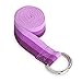 Gaiam Yoga Strap (6ft) Stretch Band with Adjustable Metal D-Ring Buckle Loop | Exercise & Fitness Stretching for Yoga, Pilates, Physical Therapy, Dance, Gym Workouts (Deep Purple)
