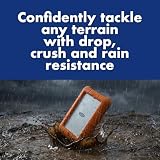 LaCie Rugged USB-C 2TB External Hard Drive USB 3.0 Drop Dust Rain Orange view 4