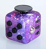 MUPATER Fidget Cube, Stress Relief and Anxiety Attention Toy for Adult and Children, Purple Galaxy