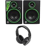 (2) Mackie CR4 4" Creative Reference Multimedia Monitors+Headphones