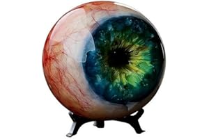 Hyper-Realistic Monster Eye Decor, Scary Realistic Eyeball Ornament, Dark Fantasy Artwork for Desk Bookshelf, Eerie Illusion,