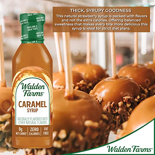 Walden Farms Caramel Syrup 12 oz Sweet Syrup, Near Zero Fat, Sugar