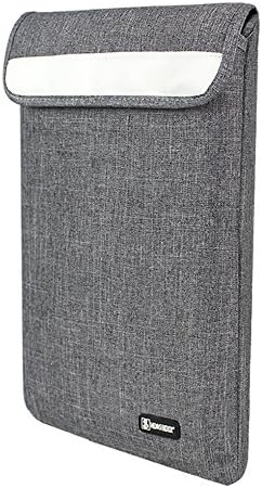 FANICE 11.6-17 Inch Waterproof Laptop Sleeve Case Denim Fabric Bag for MacBook Pro / Laptops / Notebook (17", Gray)