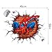 Spiderman 3D Cracked Children Themed Art Boy Room Wall Sticker Home Decal Dec...
