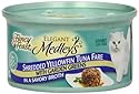 Fancy Feast Elegant Medleys, Shredded Yellowfin Tuna Fare with Garden Greens in a Savory Broth, 3 oz
