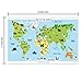 Fawn Hill Co. Disposable Placemats for Children | Peel & Stick Adhesive Table Topper | World Animal Map & Professions Educational Sticky Mat for Restaurants | Toddler Food & Kid Craft Mat | 60 Pack…