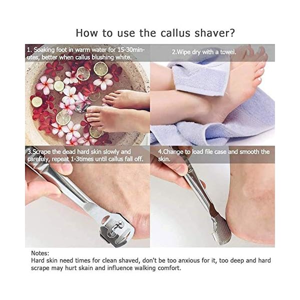 zukabmw-Pedicure-Callus-Shaver-Foot-File-Care-Hard-Skin-Remover-Callus-Shaver-Sets-with-Case-Foot-File-Heads-10-Replacement-Blade-for-Hand-Feet zukabmw Pedicure Callus Shaver Foot File Care Hard Skin Remover Callus Shaver Sets with Case, Foot File Heads & 10…