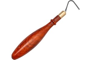 HSOKEW Clay Sculpting Tools, Double-Ended Tungsten Steel Cutter Head Clay Sculpture Tool African Coralwood Ribbon Cutter Clay Pottery Modelling Carving Tool for Pottery Ceramics Craft (L-Shape)