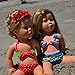 The New York Doll Collection Cute Polka Dot Strawberry Bikini Swim Set 18 Inch Dolls