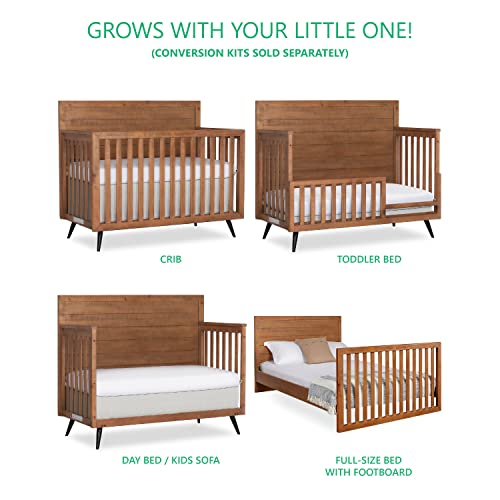 Evolur Stilnovo Mid Century 4in1 Convertible Crib in Sugarcane